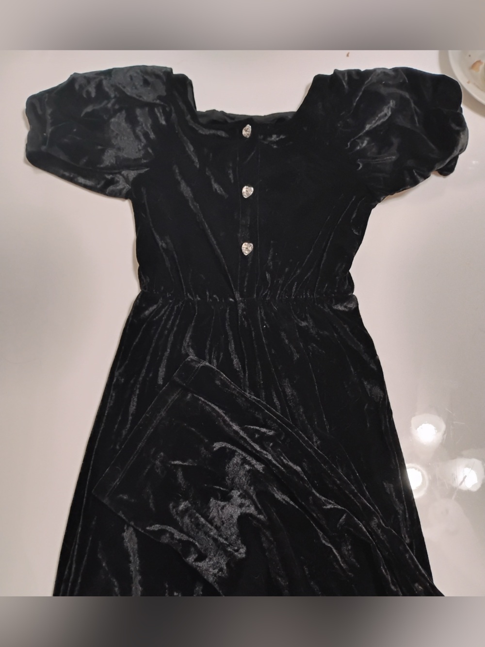 Zara Black Strapless Velvet Pants Palazzo with Decorative Buttons